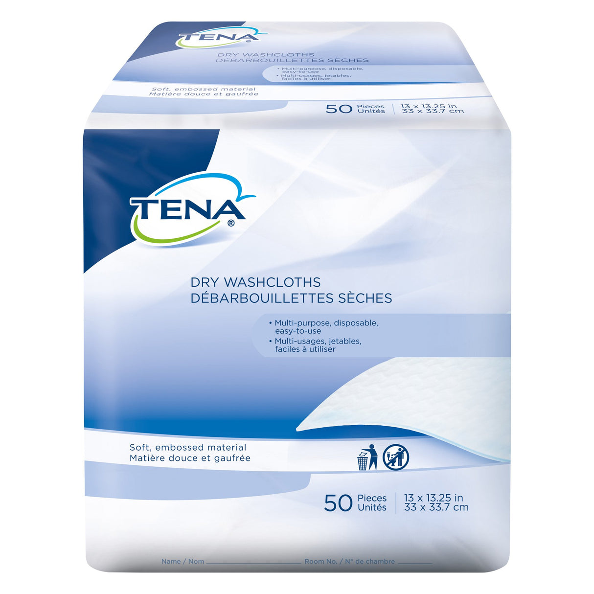 Washcloth TENA® 13 X 13-1/4 Inch White Disposable - BeHope