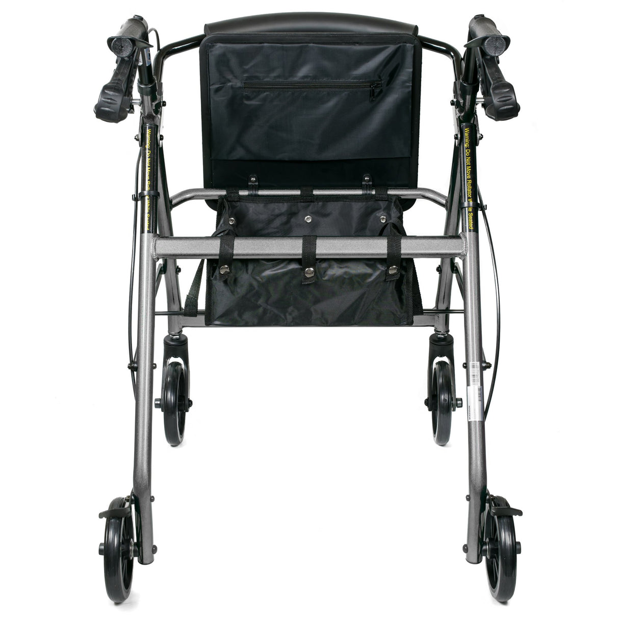 4 Wheel Rollator McKesson Silver Adjustable Height / Folding Aluminum Frame - BeHope