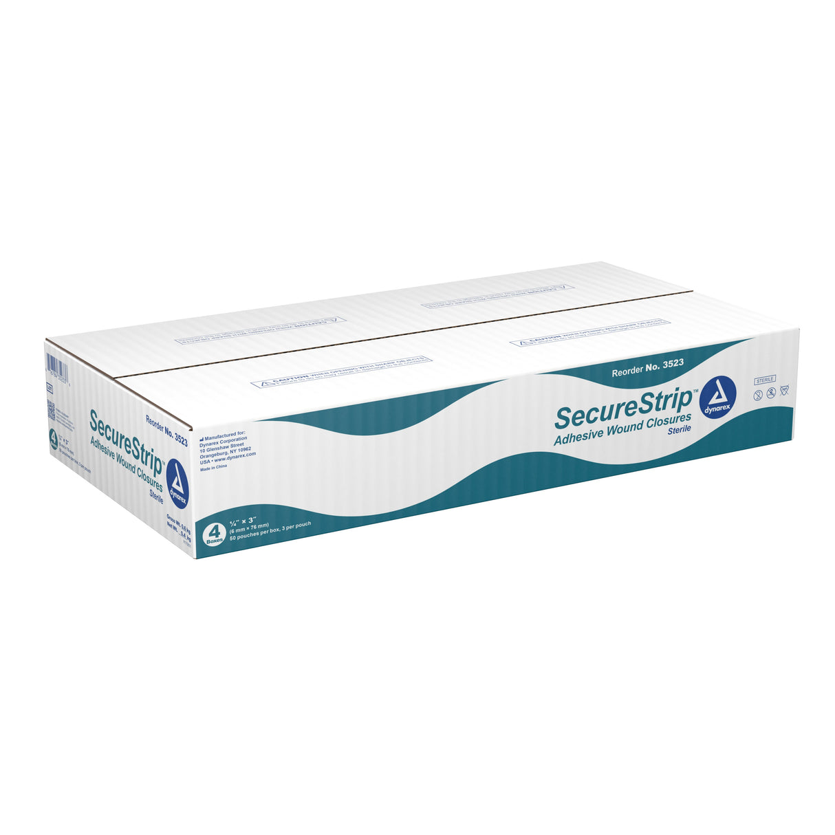 Skin Closure Strip Secure Strip™ 1/4 X 3 Inch Nonwoven Material Flexible Strip White - BeHope