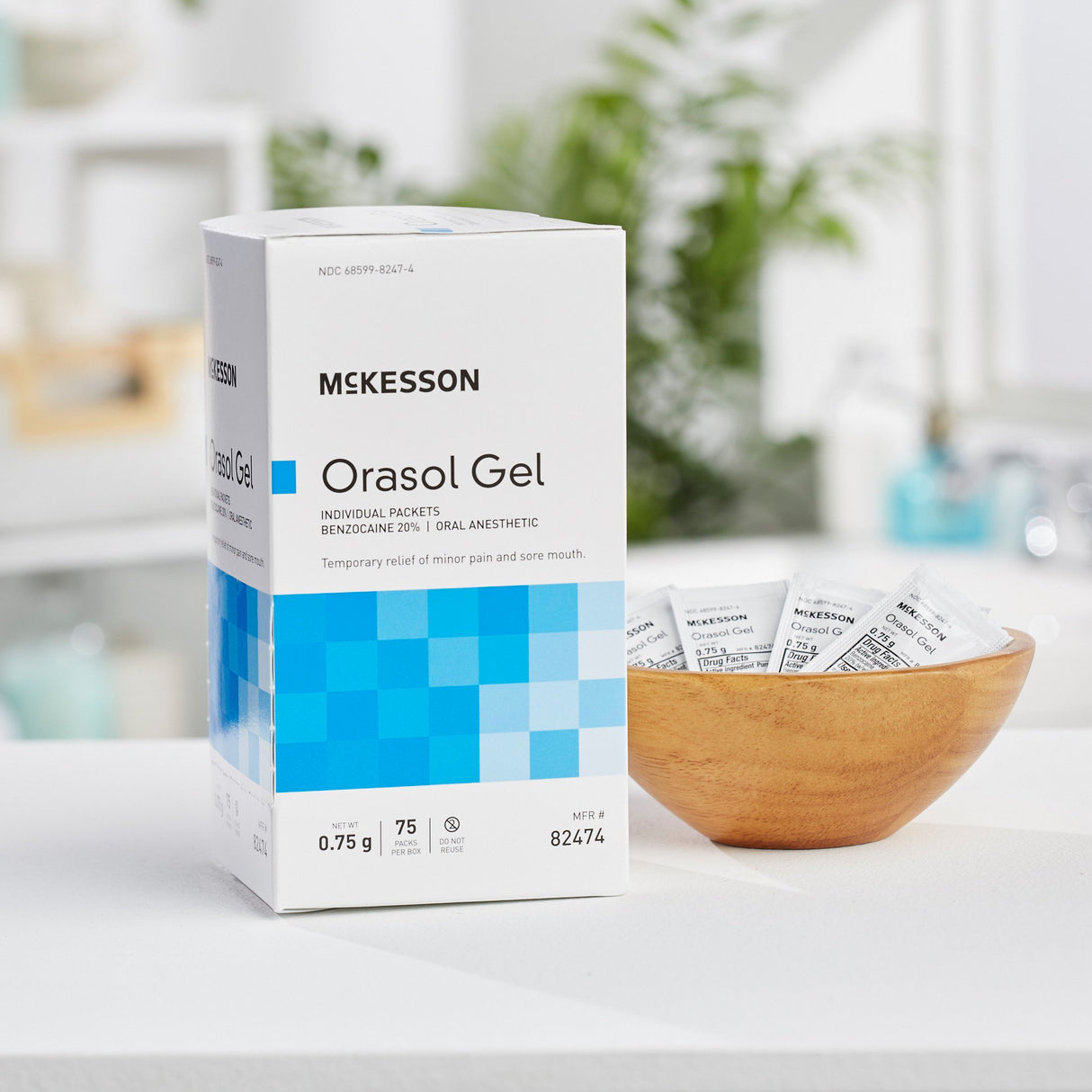 Oral Pain Relief McKesson 20% Strength Benzocaine Oral Gel 0.75 Gram - BeHope