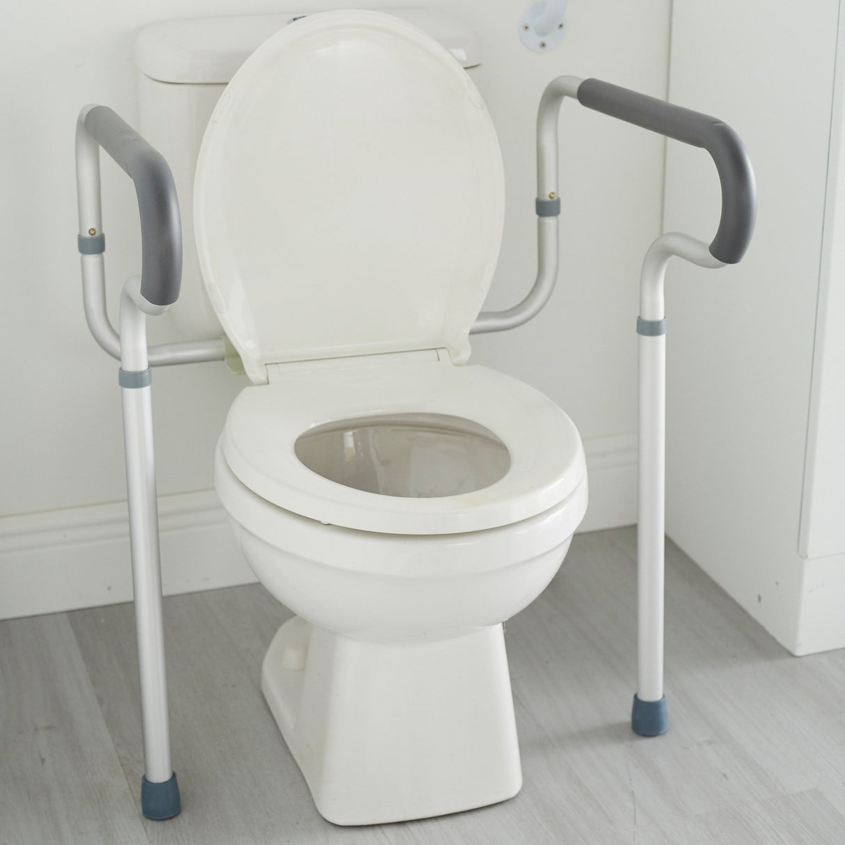 Toilet Safety Rail McKesson Gray Aluminum - BeHope