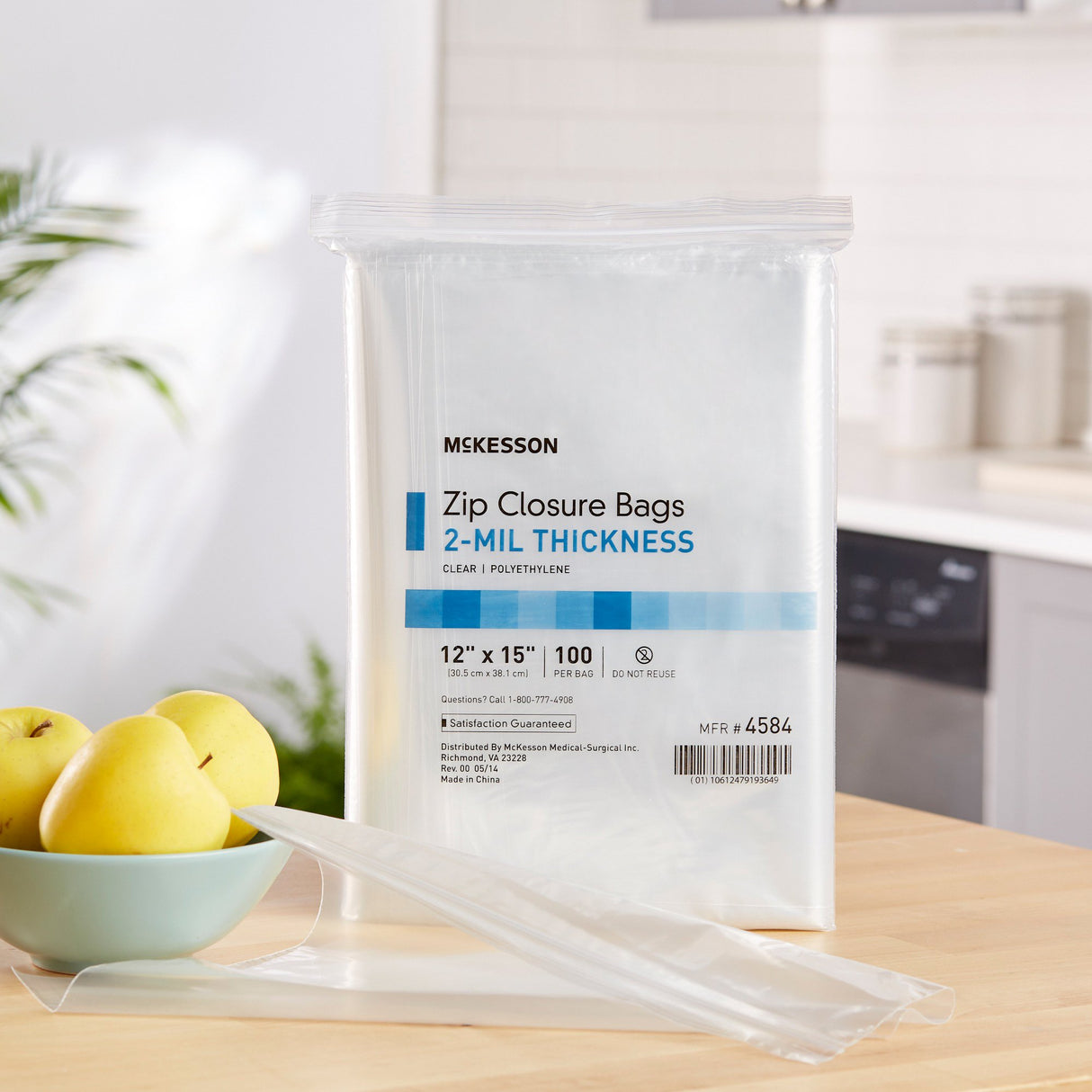 Reclosable Bag McKesson 12 X 15 Inch Polyethylene Clear Zipper Closure - BeHope