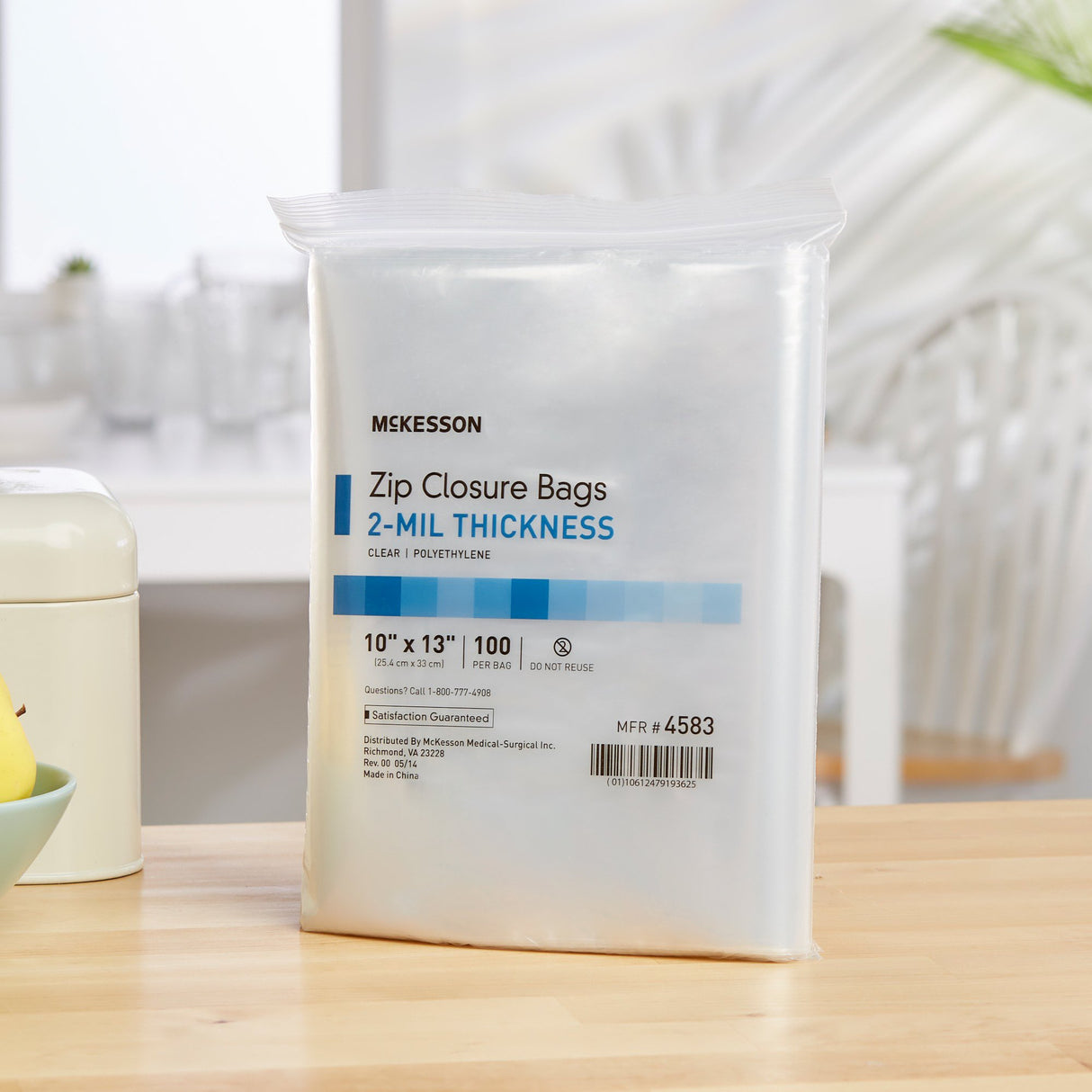 Reclosable Bag McKesson 10 X 13 Inch Polyethylene Clear Zipper Closure - BeHope