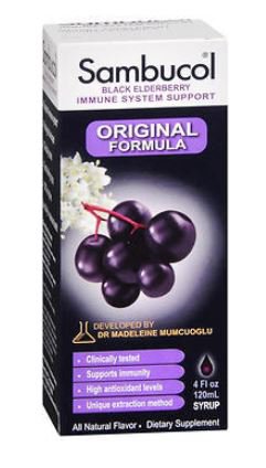 Dietary Supplement Sambucol® Natural Ingredients Syrup 4 oz. Black Elderberry Flavor - BeHope