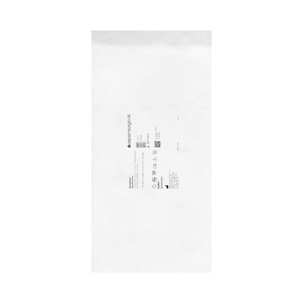 Wound Drain Tube McKesson Brand Round Type With Trocar Round Perforated Channel Type 10 Fr. Size Sterile - BeHope