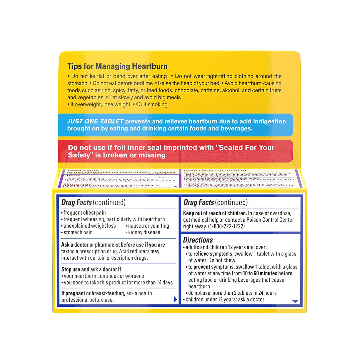 Antacid Pepcid® AC Maximum Strength 20 mg Strength Tablet 25 per Box - BeHope