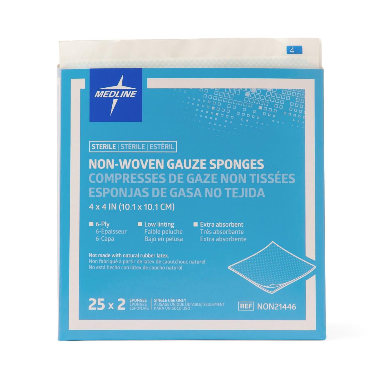Nonwoven Sponge Avant Gauze® 4 X 4 Inch 6-Ply Sterile 2 per Pack - BeHope