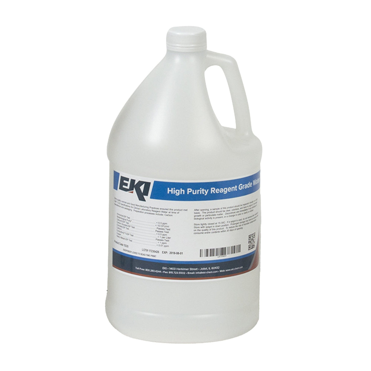Chemistry Reagent Deionized Water Reagent Grade / ASTM Type I 100% 1 gal. - BeHope