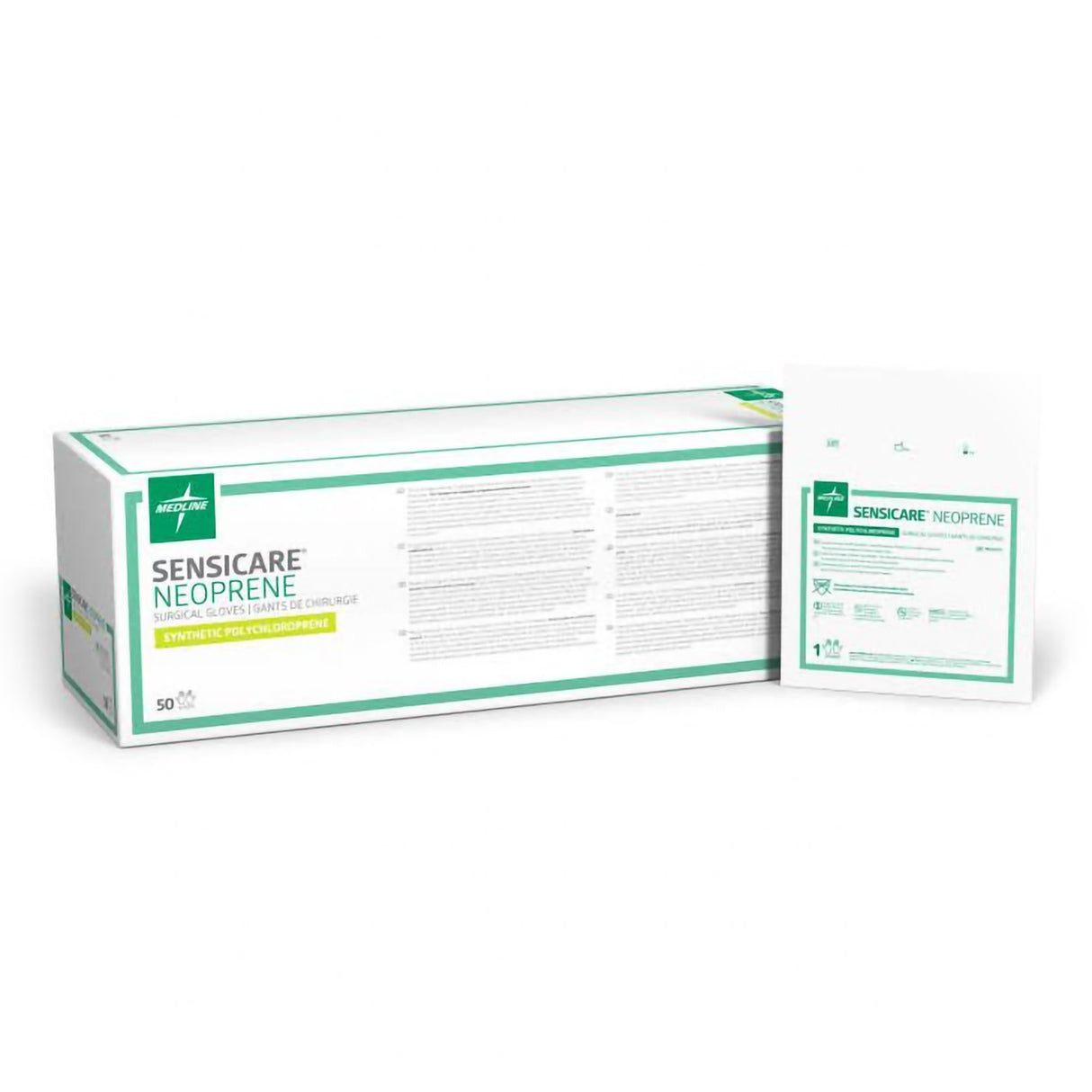 Surgical Glove SensiCare® Neoprene Size 7 Sterile Polychloroprene Standard Cuff Length Smooth Light Brown Chemo Tested - BeHope