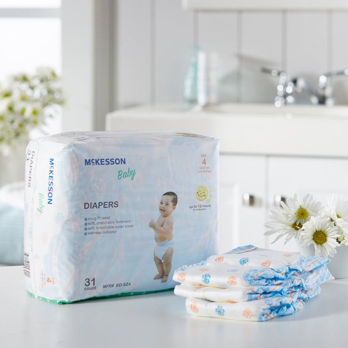 Unisex Baby Diaper McKesson Size 4 Disposable Heavy Absorbency - BeHope