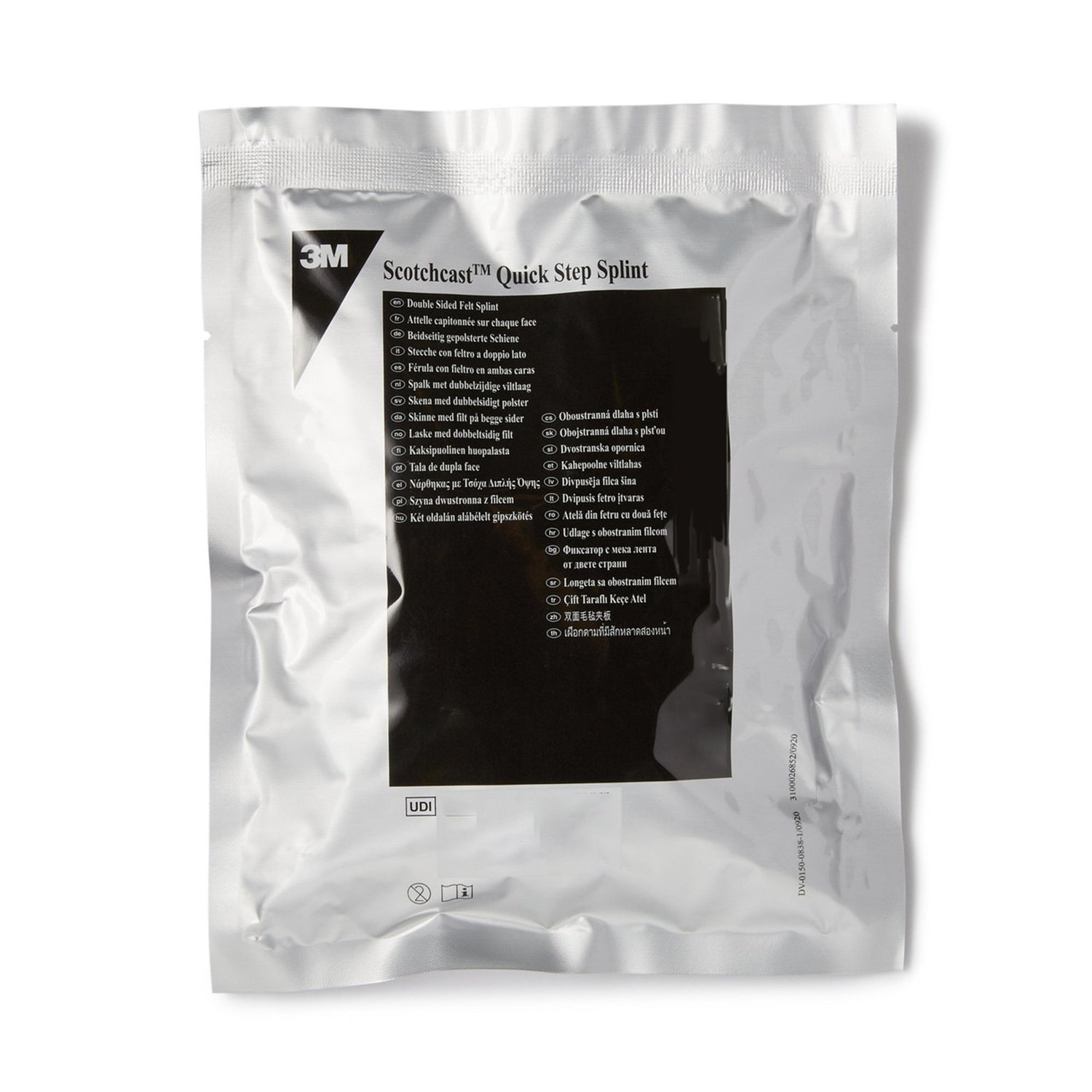 Padded Precut Splint 3M™ Scotchcast™ Quick Step Double Sided Felt 4 X 30 Inch Felt / Fiberglass White - BeHope