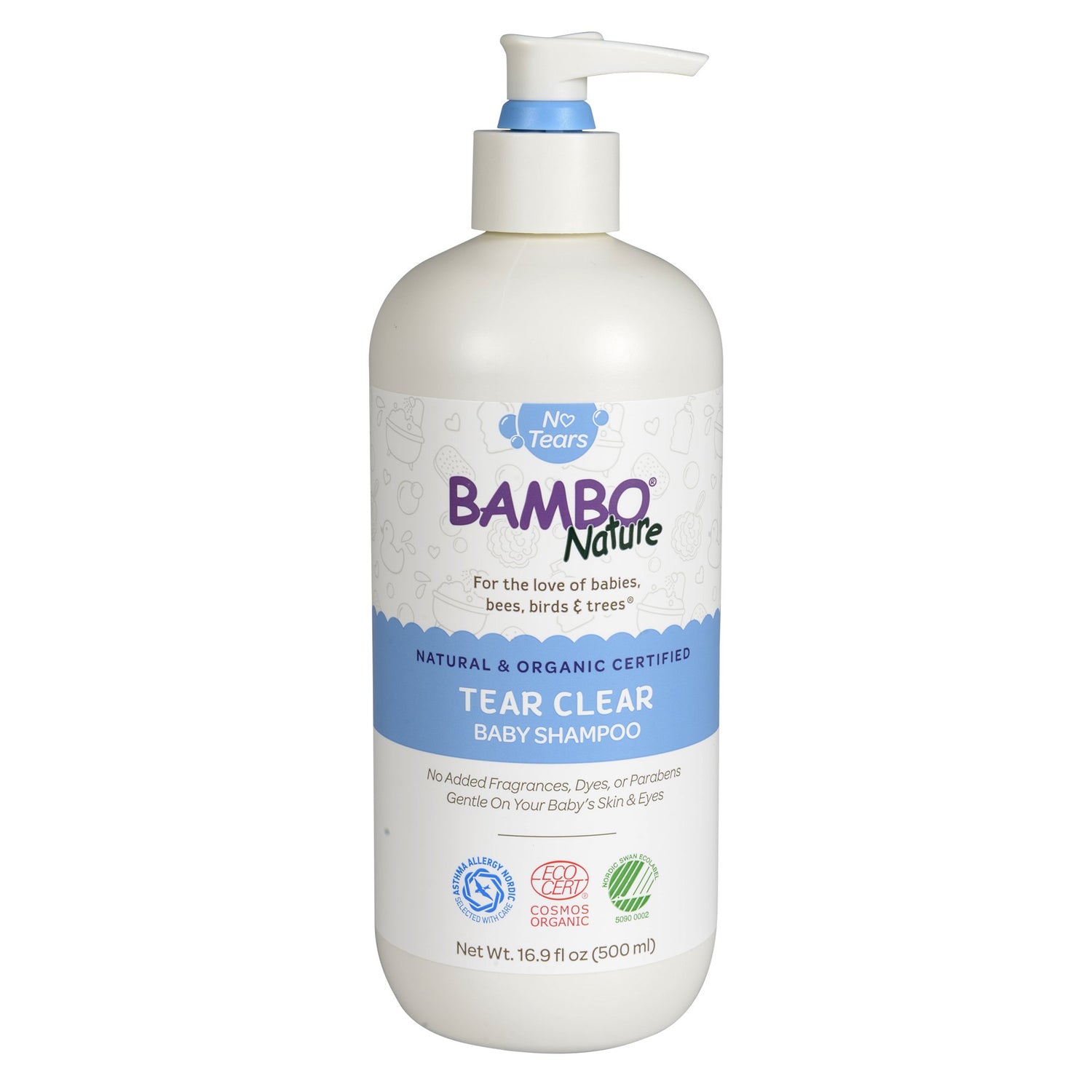 Baby Shampoo Bambo® Nature Tear Clear 16.9 oz. Pump Bottle Unscented - BeHope