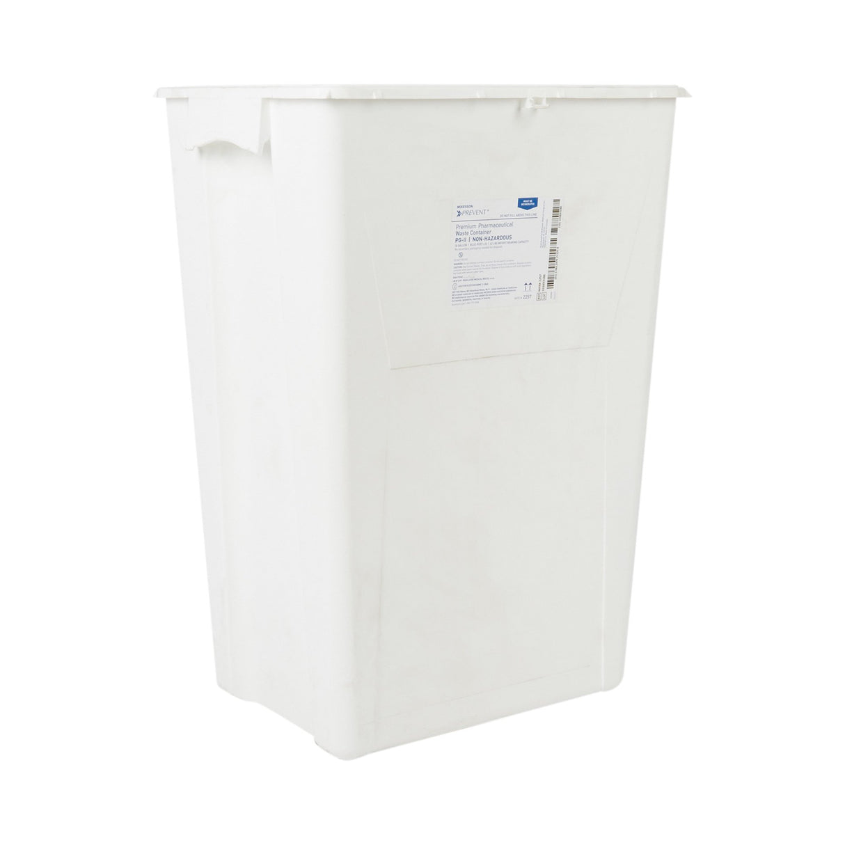 Pharmaceutical Waste Container McKesson Prevent® White Base 24-3/5 H X 17-3/10 W X 13 L Inch Vertical Entry 18 Gallon - BeHope