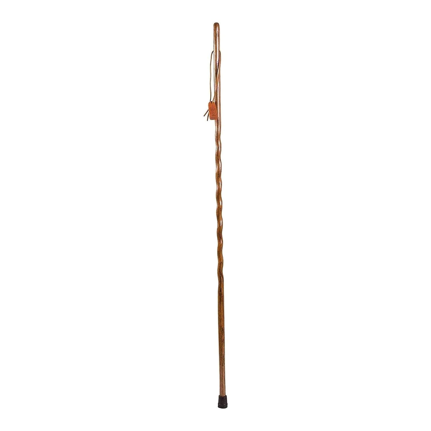 Walking Stick Brazos™ Twisted Backpacker Wood 55 Inch Height Brown Oak - BeHope
