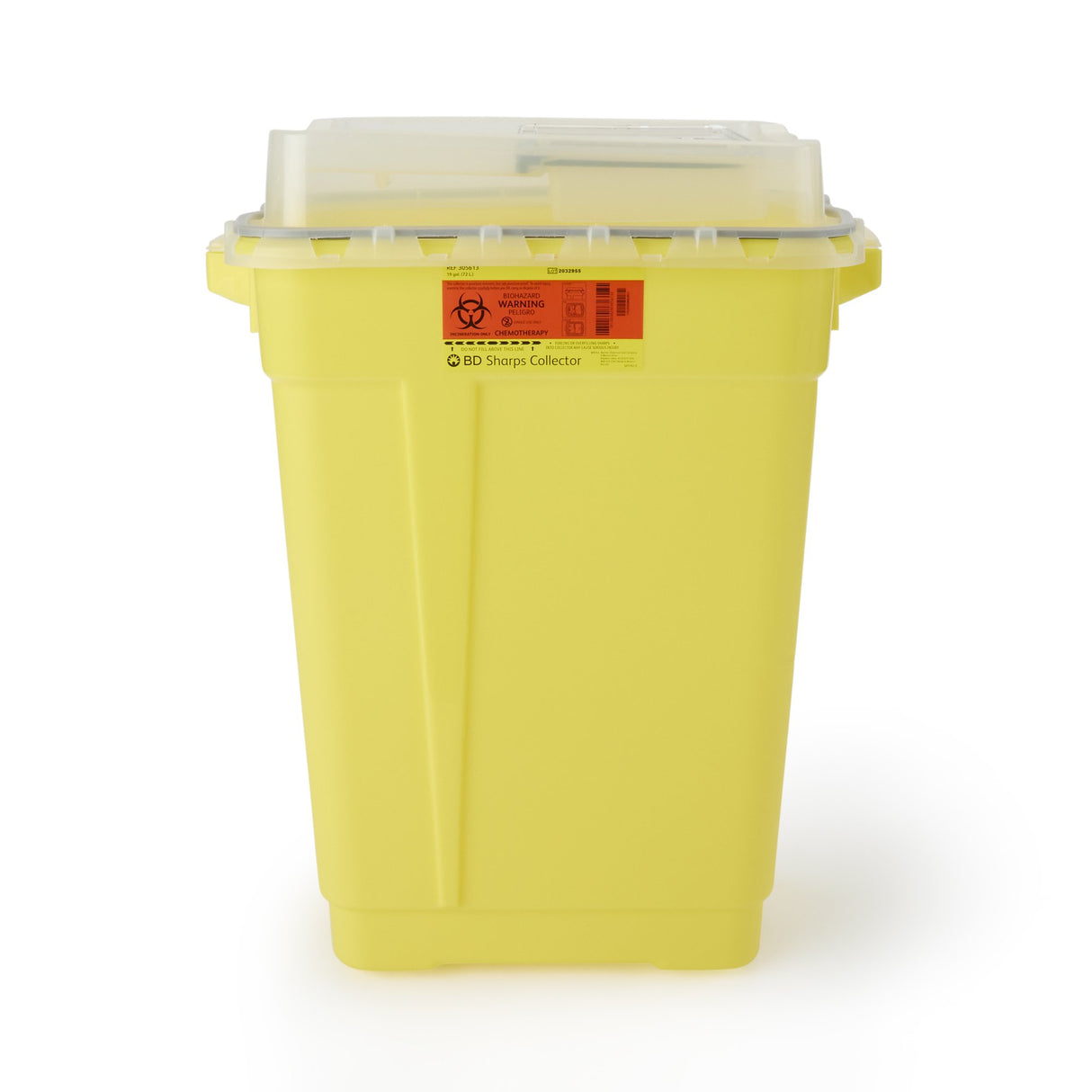 Chemotherapy Waste Container BD™ Yellow Base 26-1/4 H X 20 W X 14-3/4 D Inch Vertical Entry 19 Gallon - BeHope
