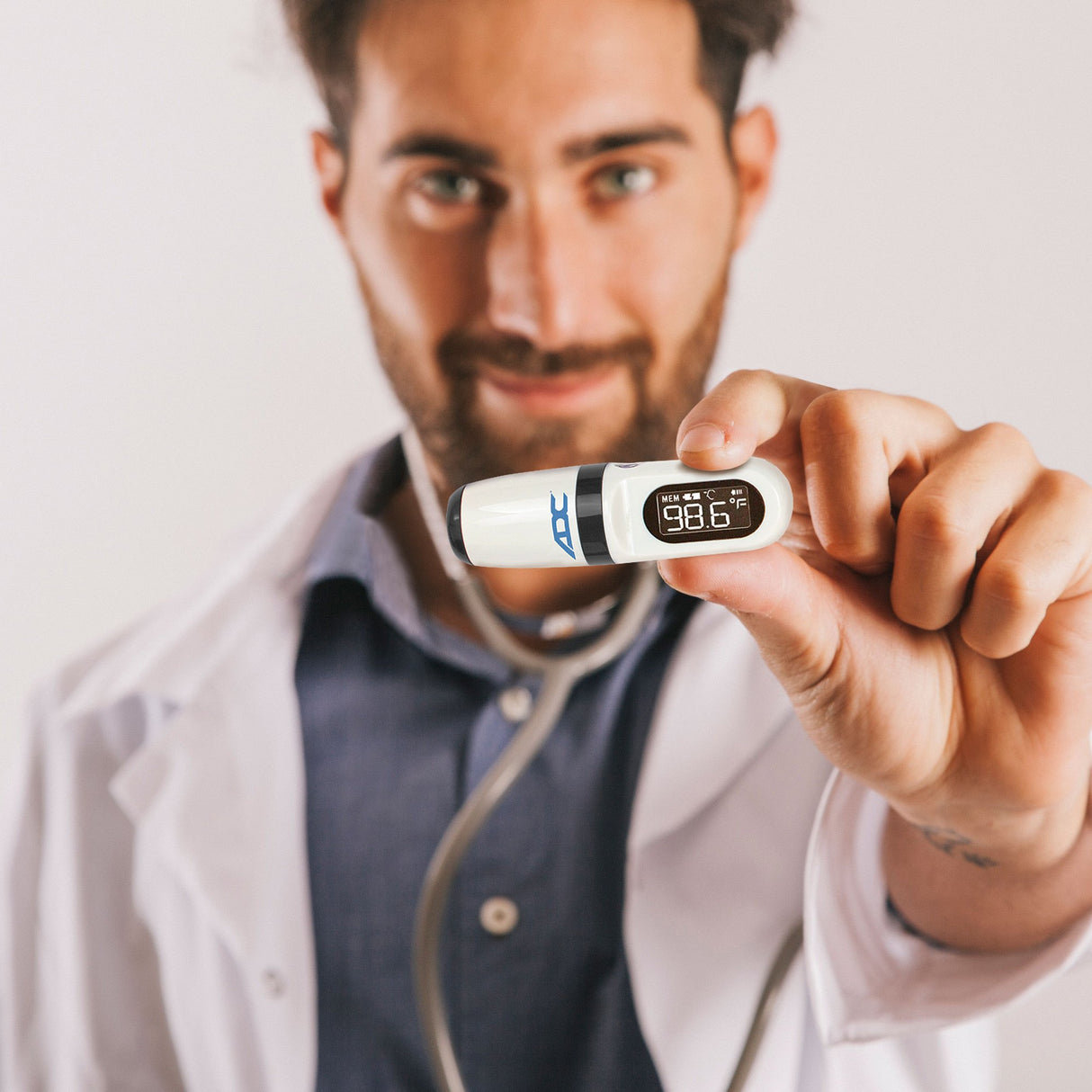 Non-Contact Skin Surface Thermometer Adtemp™ Infrared Skin Probe Handheld - BeHope