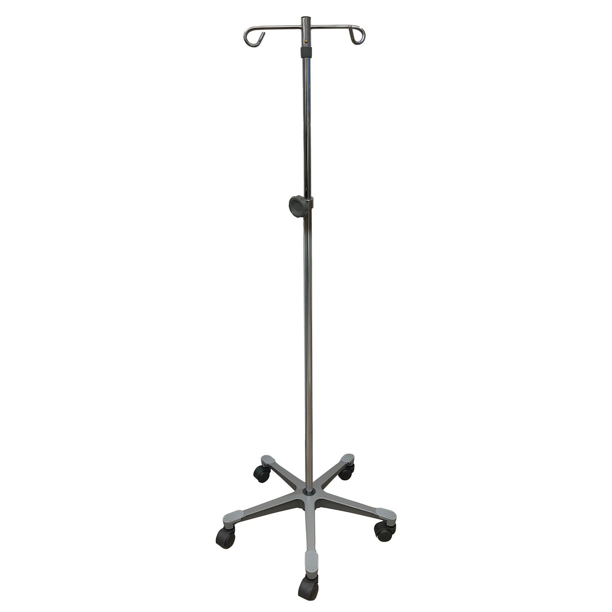IV Stand Floor Stand 2 Hooks 4 Legs with Casters - BeHope