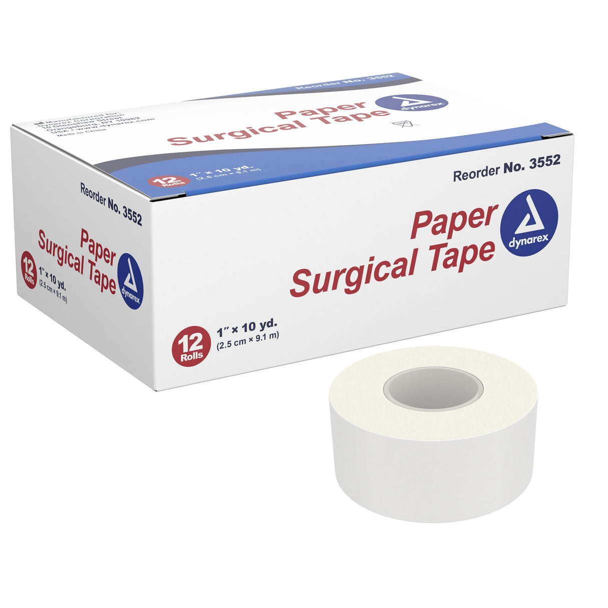 Medical Tape Dynarex® White 1 Inch X 10 Yard Paper NonSterile - BeHope