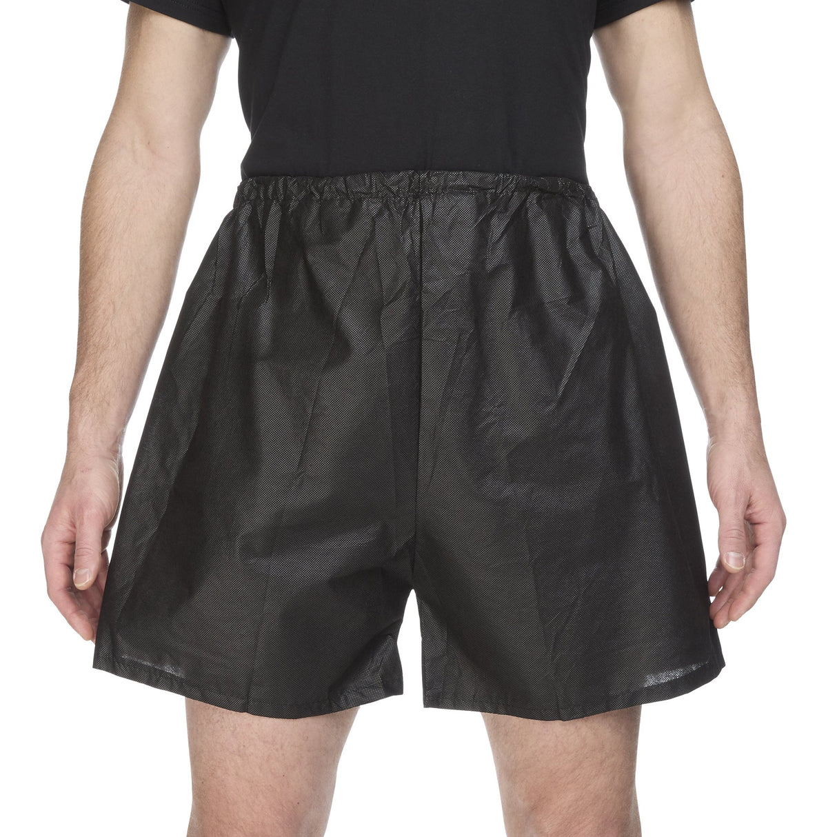 Exam Shorts Reflections™ Large / X-Large Black Spunbond Polypropylene Adult Disposable - BeHope