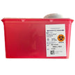 Sharps Container Monoject™ Red Base 7 H X 6-3/4 W X 10-1/2 D Inch Vertical Entry 1 Gallon - BeHope