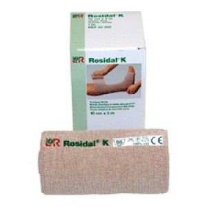Compression Bandage Rosidal® K 4 Inch X 5 Yard Clip Detached Closure Tan NonSterile High Compression - BeHope