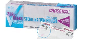 Sterilization Pouch Sure-Check® Ethylene Oxide (EO) Gas / Steam 5-1/4 X 10 Inch Transparent Self Seal Film - BeHope