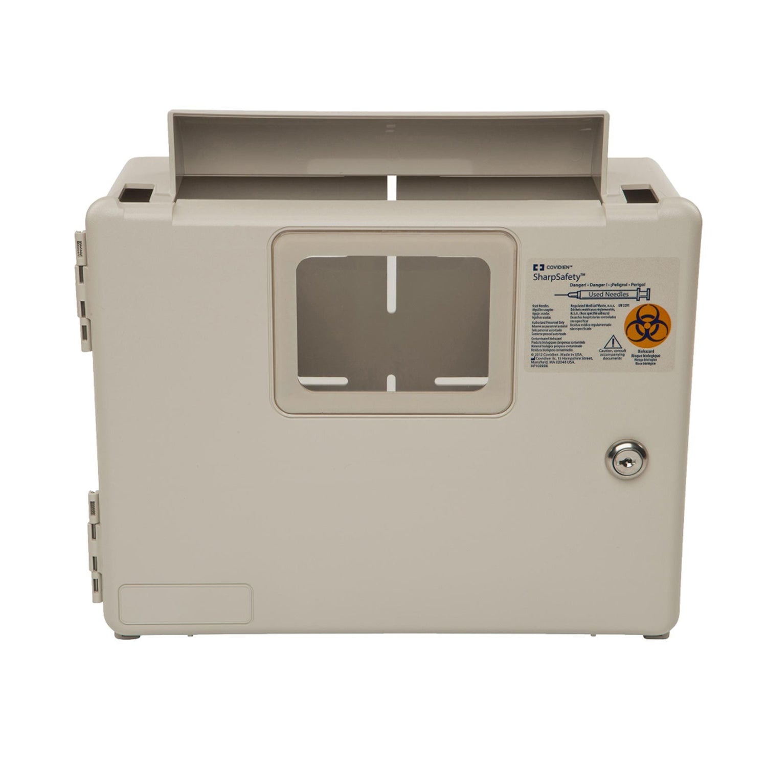 Sharps Container Cabinet / Wall Enclosure In-Room™ Plastic Wall Mount Locking - BeHope