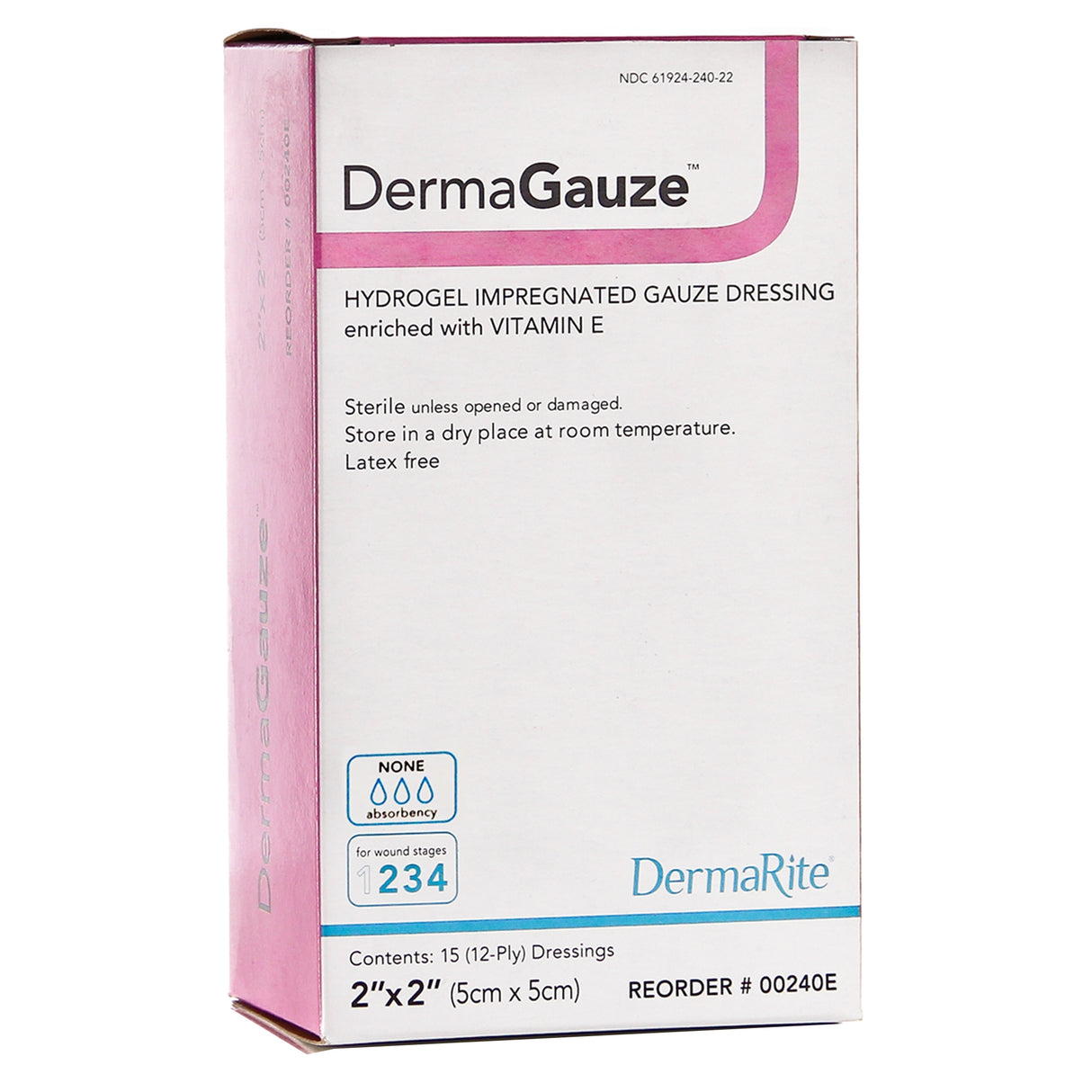 Hydrogel Wound Dressing DermaGauze® Impregnated 2 X 2 Inch Sterile - BeHope