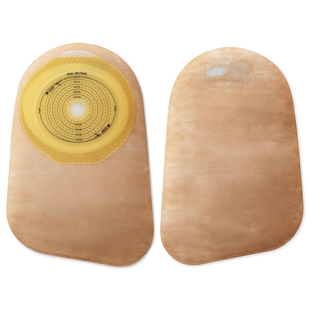 Ostomy Pouch Premier™ One-Piece System 9 Inch Length Flat, Pre-Cut 1-3/8 Inch Stoma Closed End - BeHope