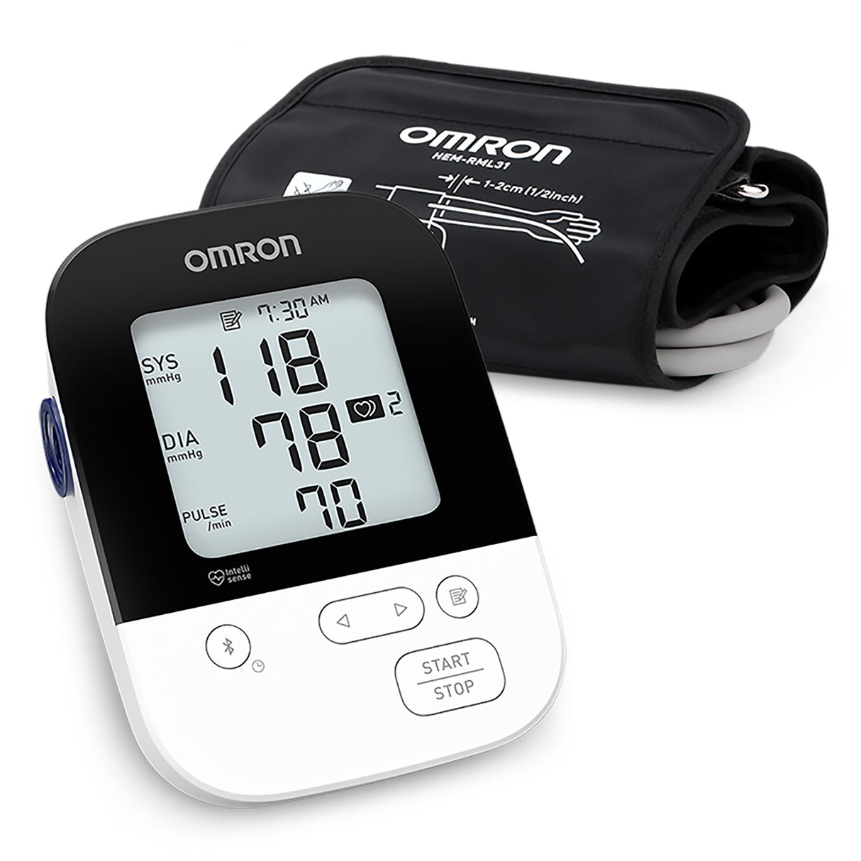 Home Automatic Digital Blood Pressure Monitor Omron®5 Series™ Wide Range Nylon Cuff 23 - 43 cm Desk Model - BeHope