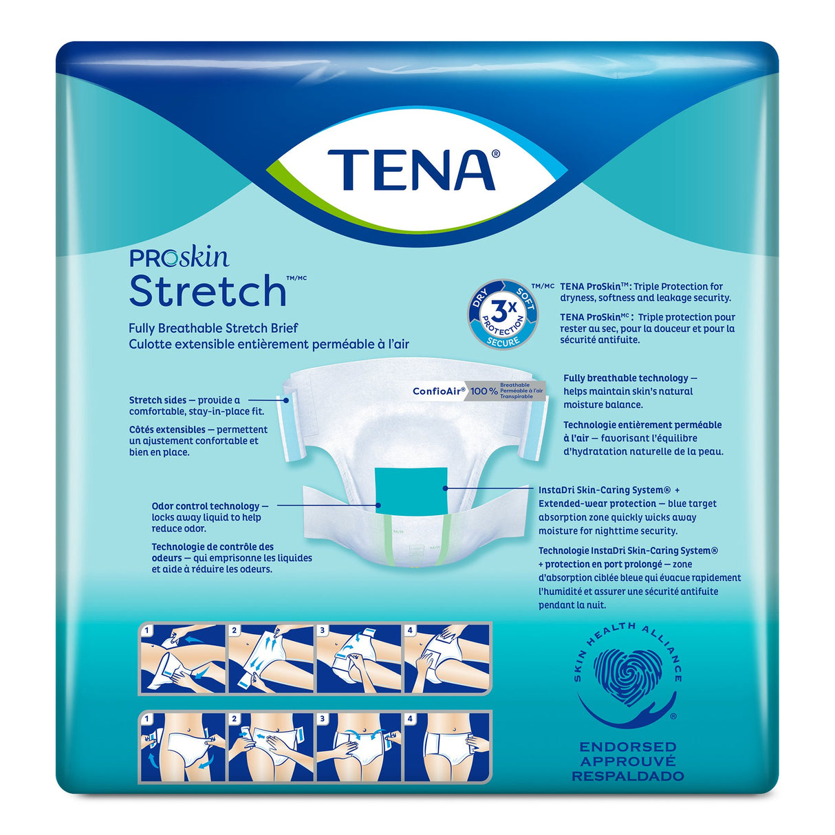 Unisex Adult Incontinence Brief TENA ProSkin Stretch™ Super Medium Disposable Heavy Absorbency - BeHope