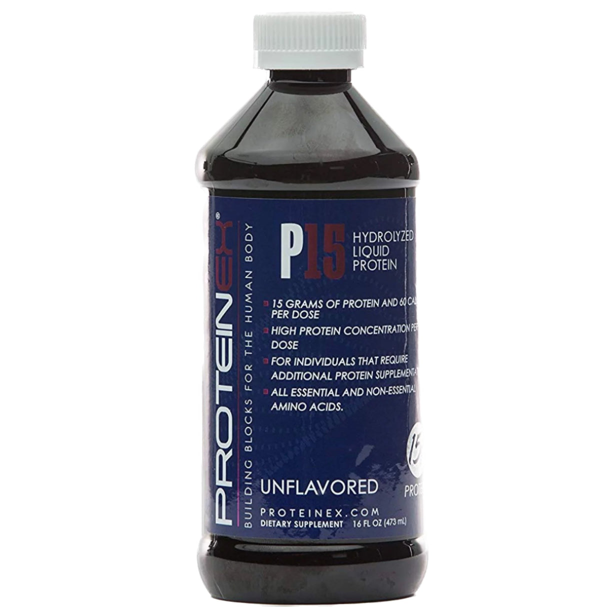 Oral Supplement Proteinex® P15 Unflavored Liquid 16 oz. Bottle - BeHope