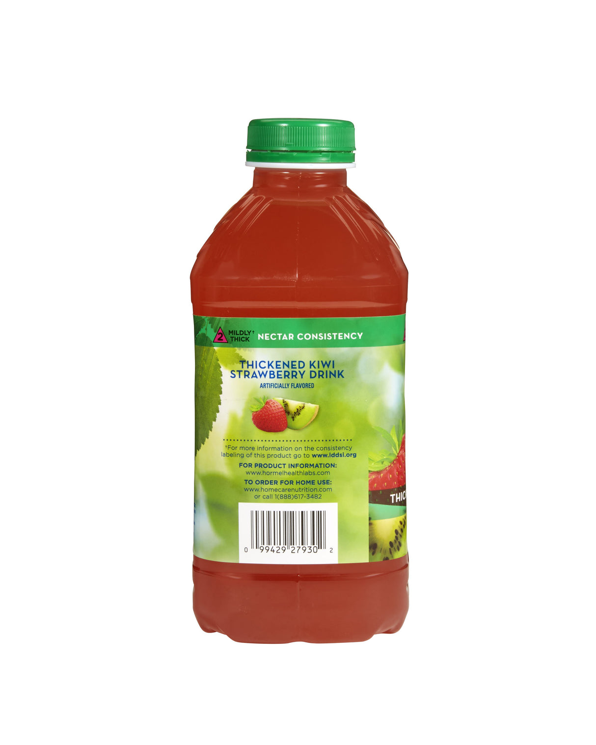 Thickened Beverage Thick & Easy® 46 oz. Bottle Kiwi Strawberry Flavor Liquid IDDSI Level 2 Mildly Thick - BeHope