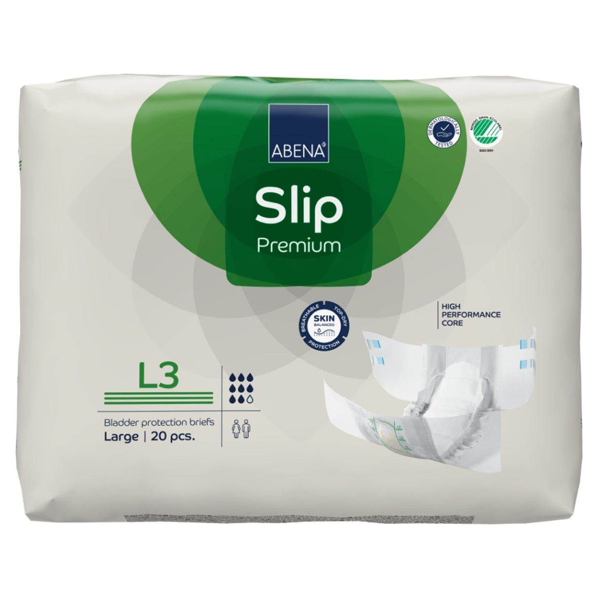Unisex Adult Incontinence Brief Abena® Slip Premium L3 Large Disposable Heavy Absorbency - BeHope