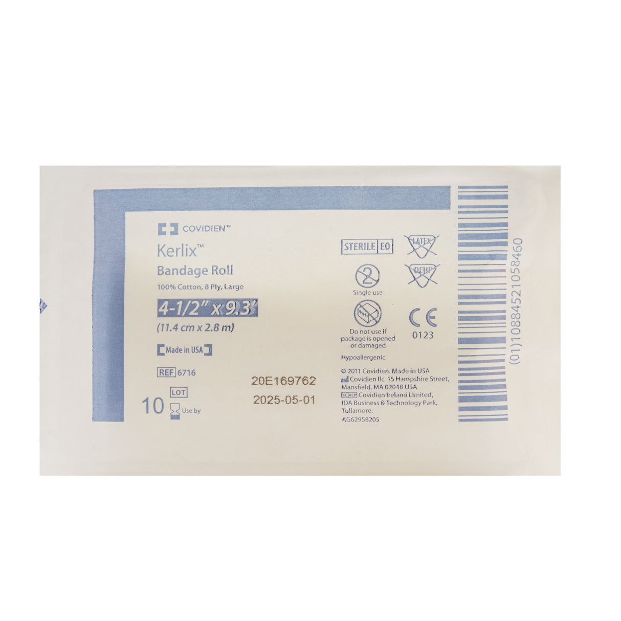 Fluff Bandage Roll Kerlix™ 4-1/2 Inch X 3-1/10 Yard 8-Ply Sterile 1 per Pouch - BeHope