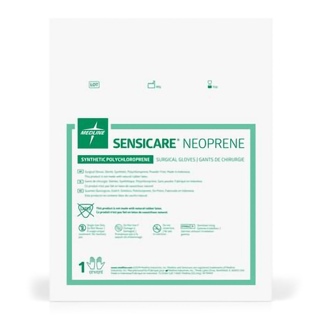 Surgical Glove SensiCare® Neoprene Size 7 Sterile Polychloroprene Standard Cuff Length Smooth Light Brown Chemo Tested - BeHope