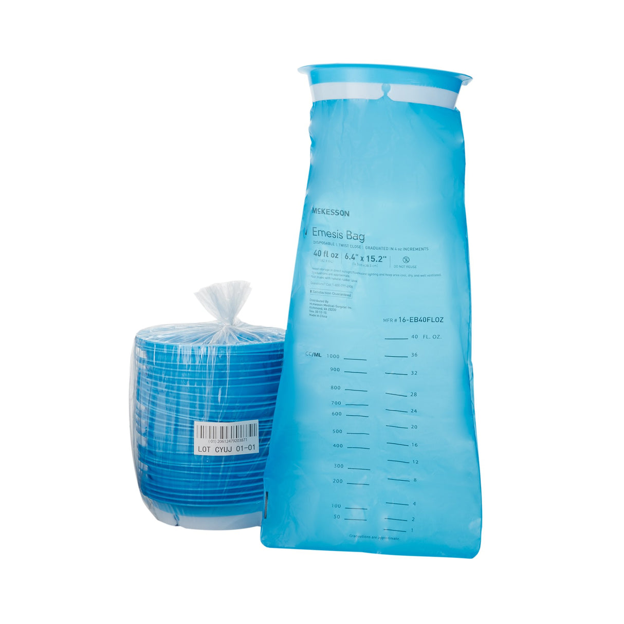 Emesis Bag McKesson 40 oz. Blue - BeHope
