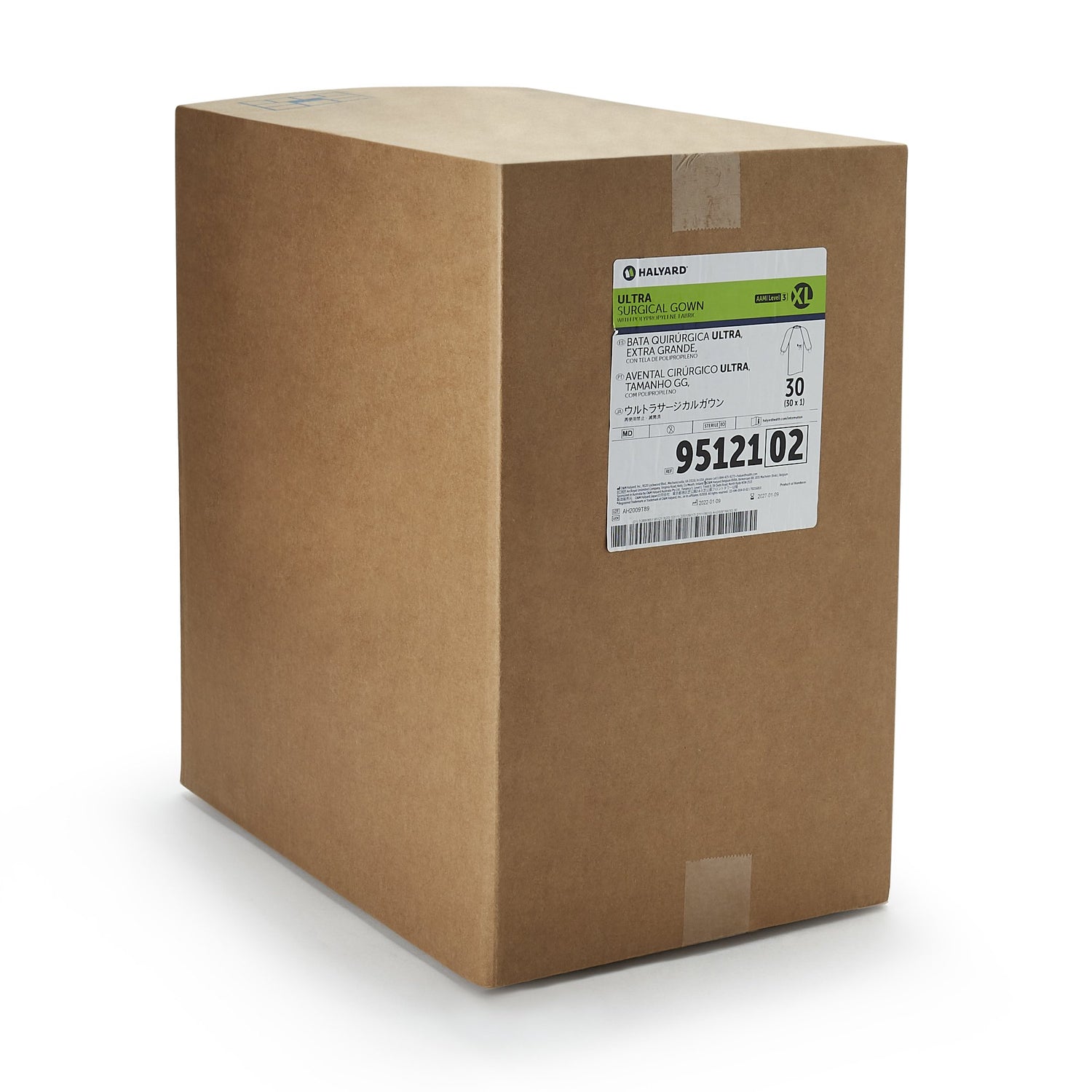 Non-Reinforced Surgical Gown with Towel ULTRA X-Large Blue Sterile AAMI Level 3 Disposable - BeHope