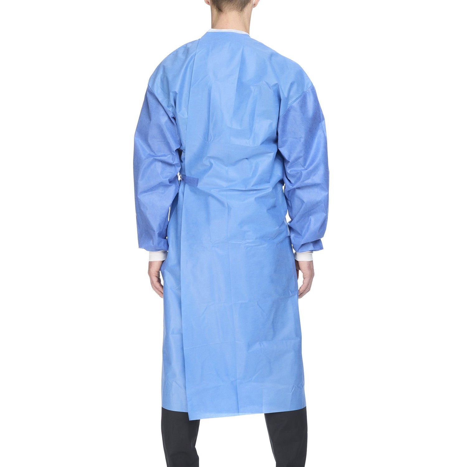 Non-Reinforced Surgical Gown with Towel Astound® X-Large Blue Sterile AAMI Level 3 Disposable - BeHope