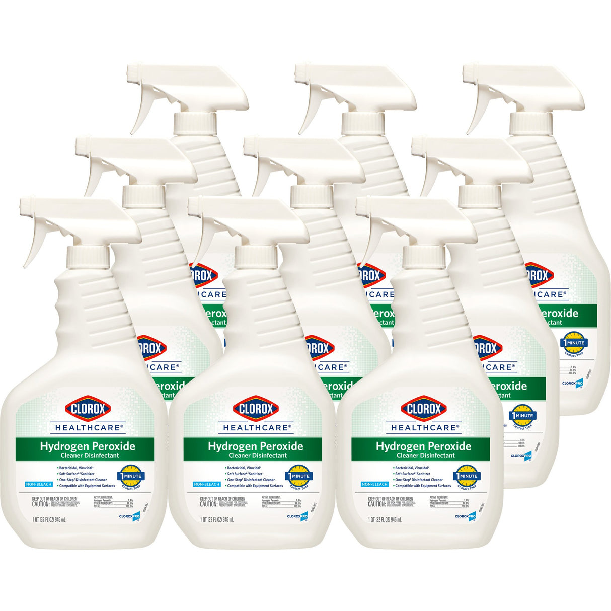 Surface Disinfectant Cleaner Clorox Healthcare® Peroxide Based Trigger Spray Liquid 32 oz. Bottle Unscented NonSterile - BeHope