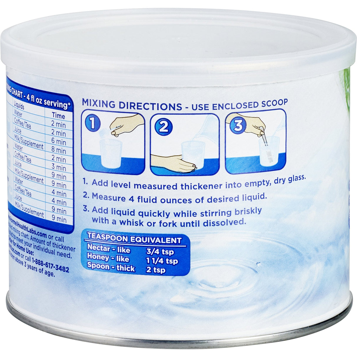 Food and Beverage Thickener Thick & Easy® Clear 4.4 oz. Canister Unflavored Powder IDDSI Level 2 Mildly Thick - BeHope