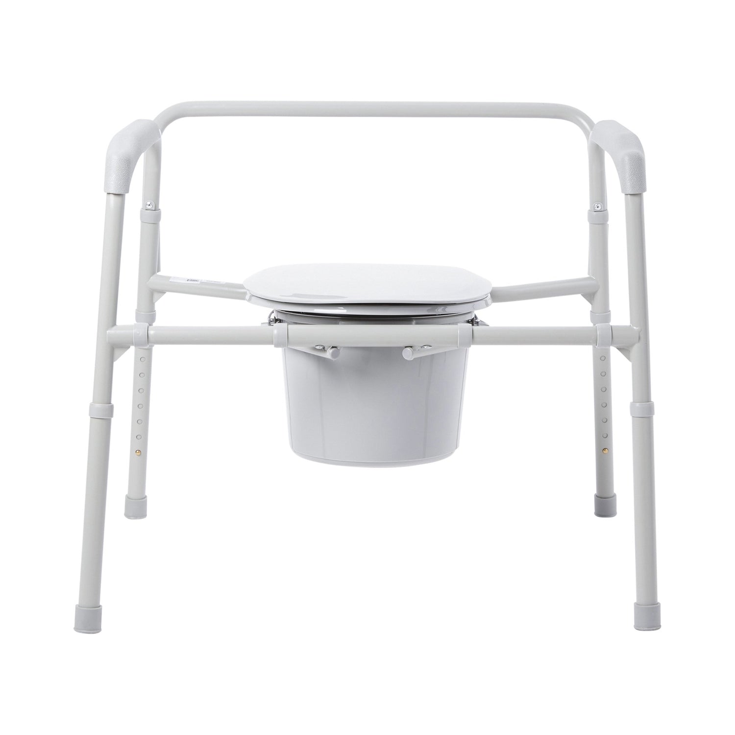 3-in-1 Commode Chair McKesson Fixed Arms Steel Frame Back Bar 13-3/4 Inch Seat Width 650 lbs. Weight Capacity - BeHope