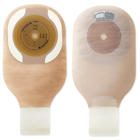 Ostomy Pouch Premier™ One-Piece System 12 Inch Length Flat, Trim to Fit Up to 2-1/2 Inch Stoma Drainable - BeHope