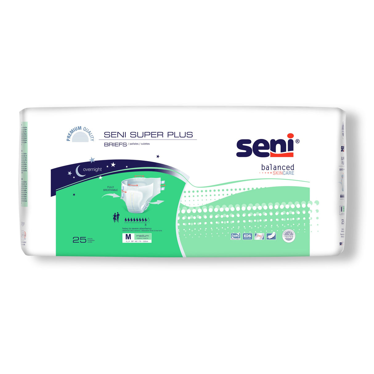 Unisex Adult Incontinence Brief Seni® Super Plus Medium Disposable Heavy Absorbency - BeHope
