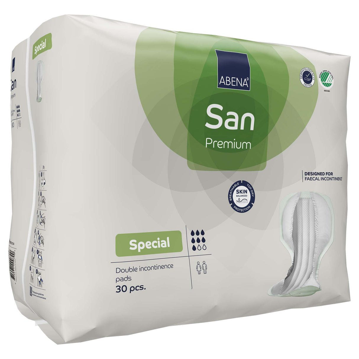 Incontinence Liner Abena® San Premium Special 14.5 X 28.7 Inch Heavy Absorbency Fluff / Polymer Core One Size Fits Most - BeHope
