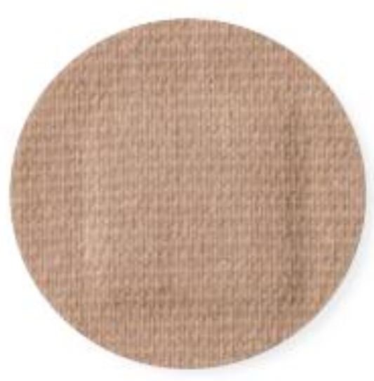 Adhesive Spot Bandage Curity™ Fabric Tan 7/8 Inch Diameter Sterile - BeHope