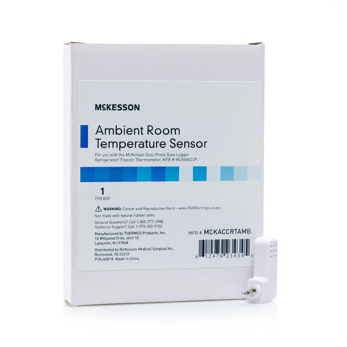 McKesson Ambient Room Temperature Sensor Temperature Range: 32-122ºF (0-50ºC) For use with the McKesson Dual Probe Data Logger Refrigerator/ Freezer Thermometer, MFR # MCK80022P - BeHope