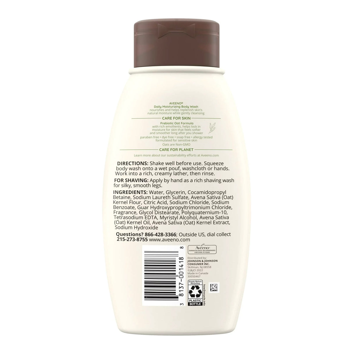 Body Wash Aveeno® Active Naturals Liquid 12 oz. Bottle Scented - BeHope
