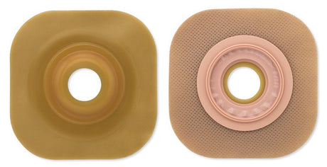 Ostomy Barrier New Image™ Trim to Fit, Standard Wear Adhesive Tape Borders 44 mm Flange Green Code System Flexwear Up to 1 Inch Opening - BeHope