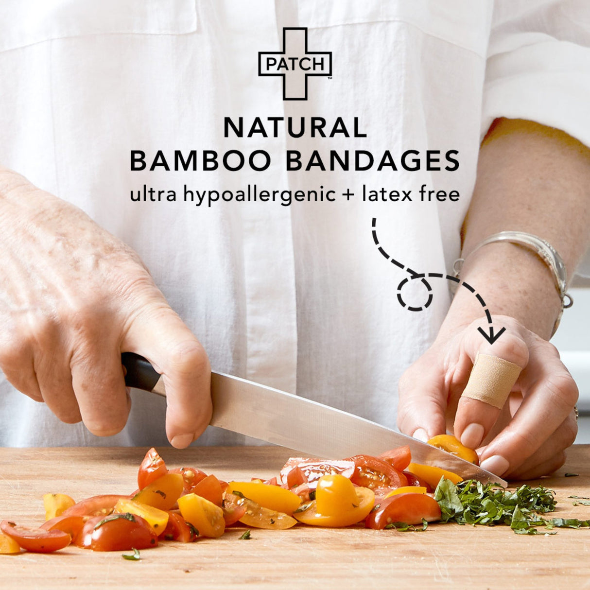 Adhesive Strip Patch™ Bamboo Tan 3/4 X 3 Inch Sterile - BeHope